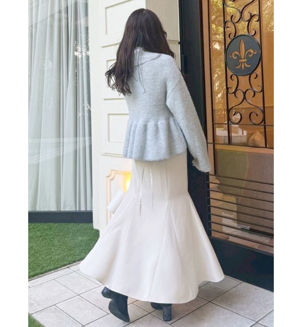 MERCURYDUO「【WEB限定カラーあり】オフタートルペプラムニット」|ニット・セーター|