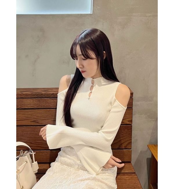 MERCURYDUO「前後2WAY金ボタンアメスリニット」|ニット・セーター|