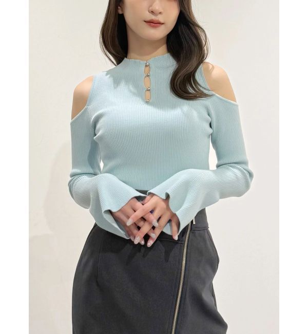 MERCURYDUO「前後2WAY金ボタンアメスリニット」|ニット・セーター|