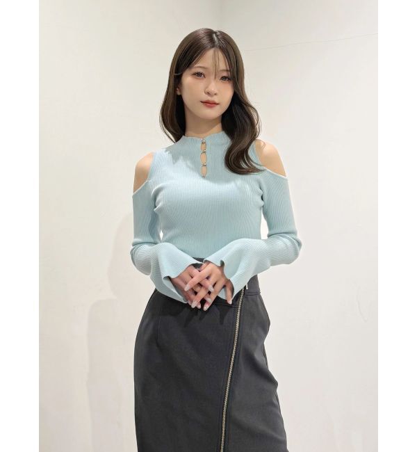 MERCURYDUO「前後2WAY金ボタンアメスリニット」|ニット・セーター|