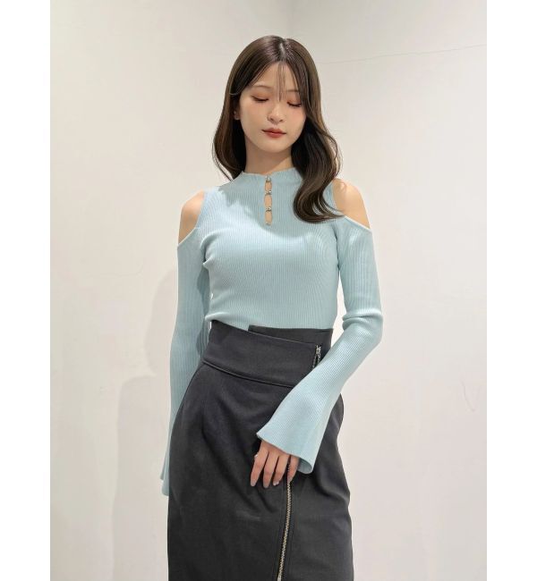 MERCURYDUO「前後2WAY金ボタンアメスリニット」|ニット・セーター|