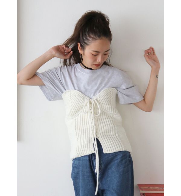 Ungrid「パッチワークニットビスチェ」|ニット・セーター|