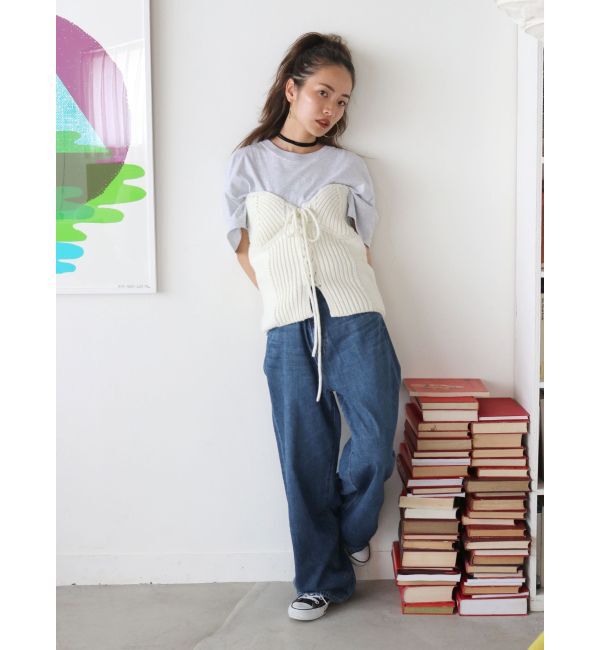 Ungrid「パッチワークニットビスチェ」|ニット・セーター|