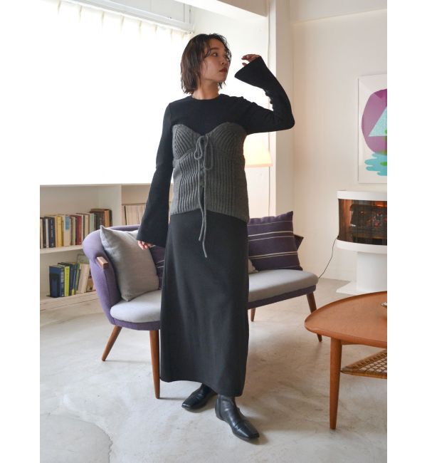 Ungrid「パッチワークニットビスチェ」|ニット・セーター|