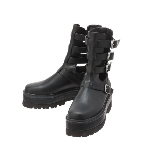 EVRIS「バックルモチーフショートブーツ」|ショートブーツ|