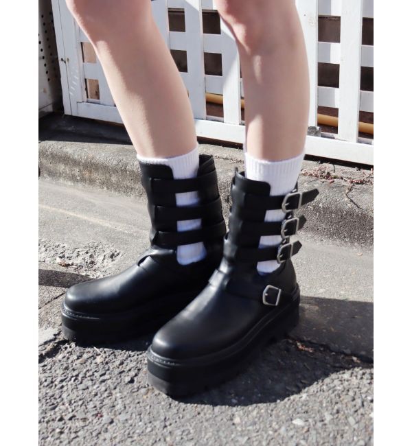 EVRIS「バックルモチーフショートブーツ」|ショートブーツ|