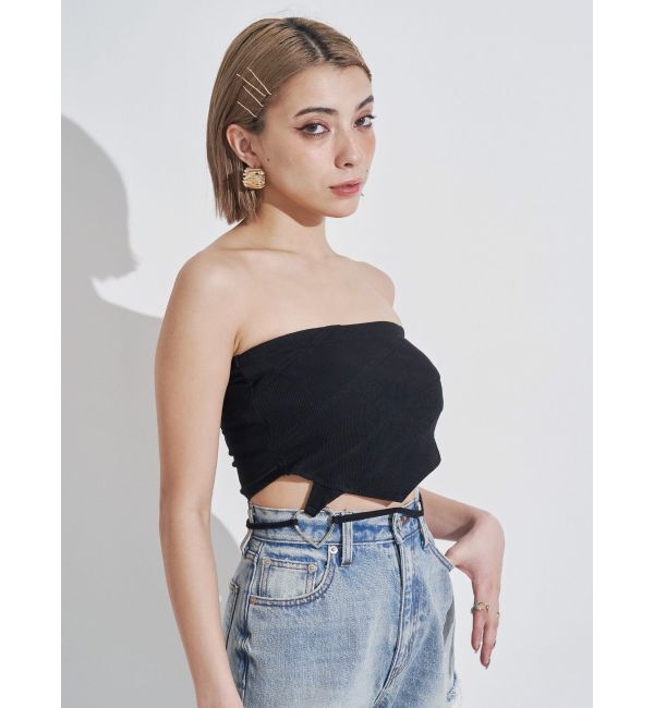 EVRIS「ハートモチーフコルセットトップス」|チューブトップ|