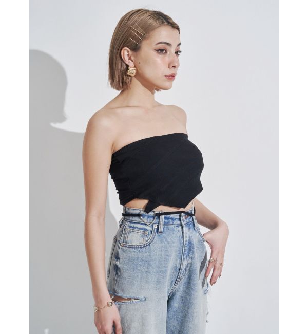 EVRIS「ハートモチーフコルセットトップス」|チューブトップ|