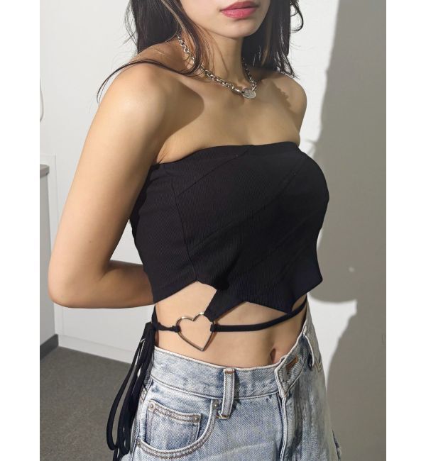 EVRIS「ハートモチーフコルセットトップス」|チューブトップ|