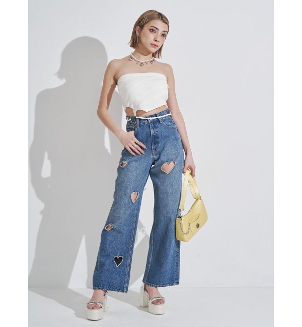 EVRIS「ハートモチーフコルセットトップス」|チューブトップ|