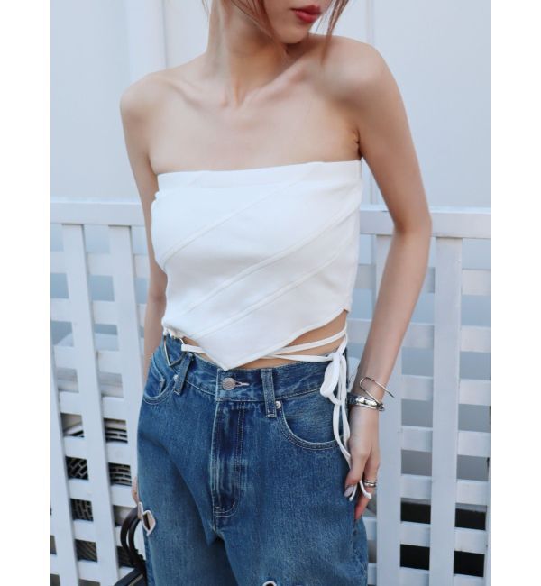 EVRIS「ハートモチーフコルセットトップス」|チューブトップ|