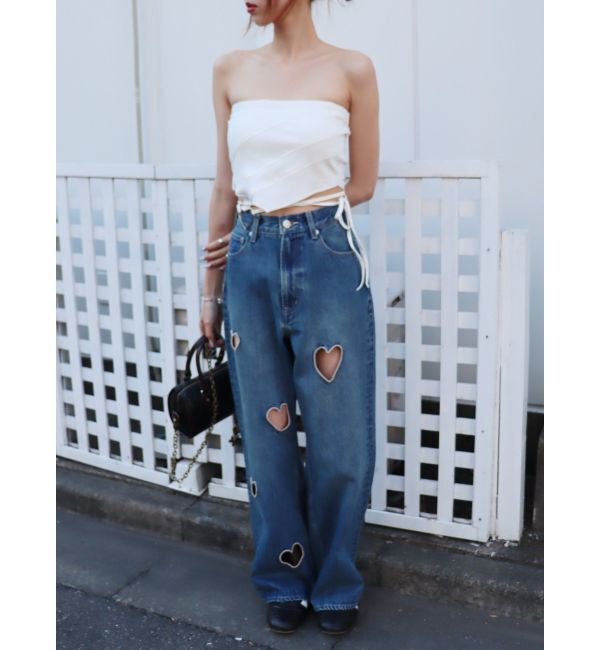 EVRIS「ハートモチーフコルセットトップス」|チューブトップ|