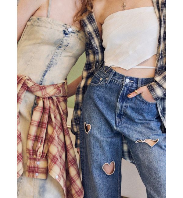 EVRIS「ハートモチーフコルセットトップス」|チューブトップ|