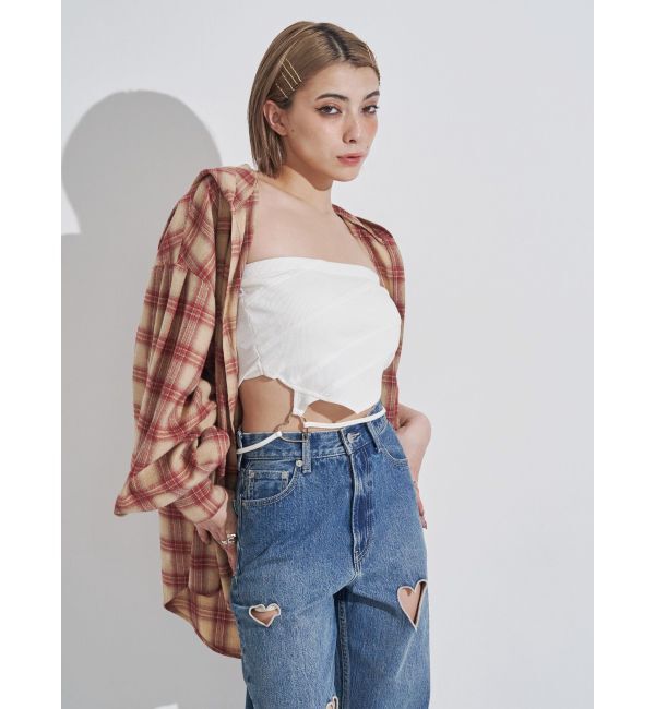 EVRIS「ハートモチーフコルセットトップス」|チューブトップ|