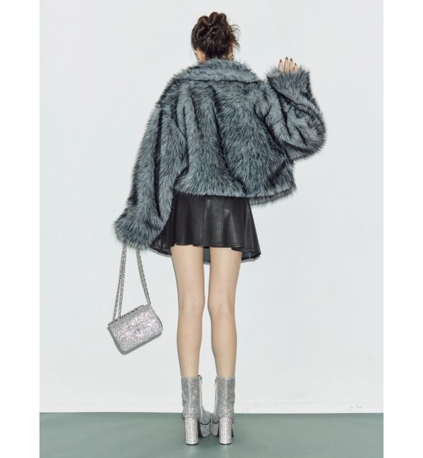 EVRIS「グリッターチャンキーヒールショートブーツ」|ショートブーツ|