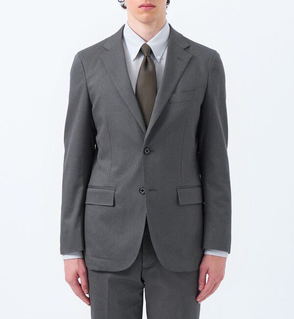 MACKINTOSH PHILOSOPHY「【25年春夏モデル】トロッター ジャケット #000（ナンバーゼロ）バーズアイストレッチ リサイクル」|テーラードジャケット|