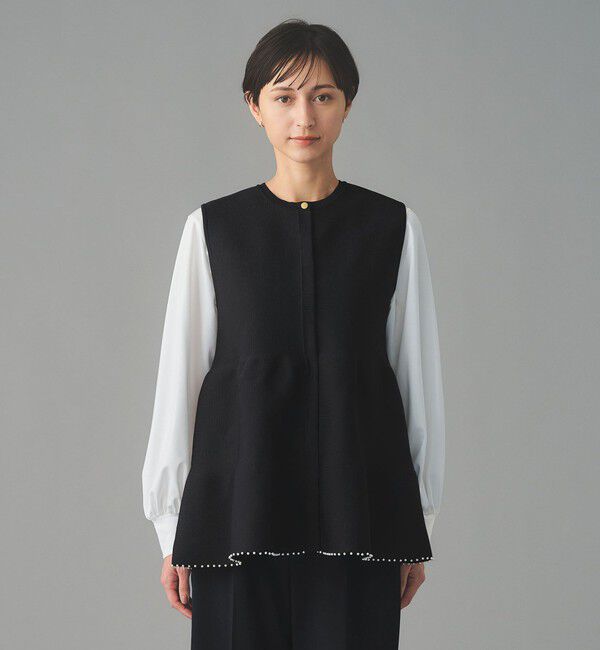 UNITED ARROWS「ペプラム ニットベスト」|ベスト・ジレ|