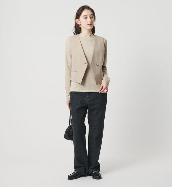 UNITED ARROWS「ラメ テンジク ロングスリーブ カットソー」|Tシャツ・カットソー|