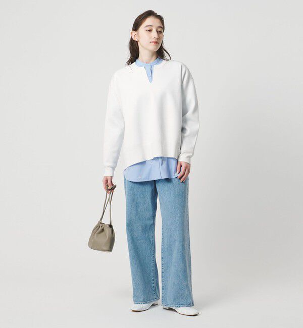 UNITED ARROWS「スウェットライク スキッパーニット ‐ウォッシャブル‐」|ニット・セーター|