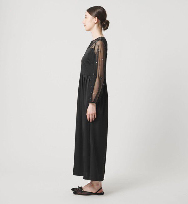 UNITED ARROWS「チュール エンブロイダリー コンビ ワンピース」|ワンピース|