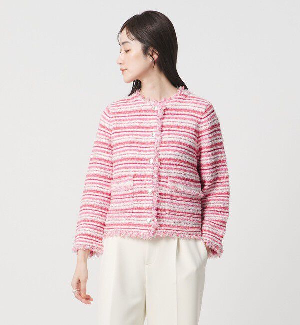 UNITED ARROWS「カラーミックス ツイードライク カーディガン」|カーディガン|