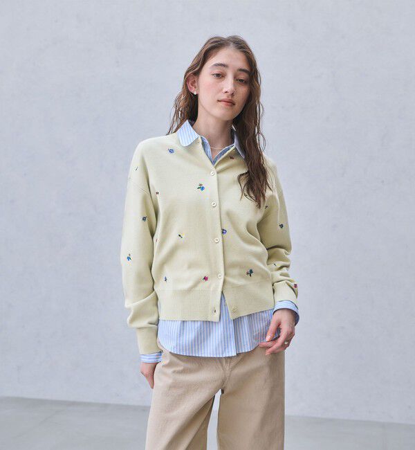 UNITED ARROWS「フラワー エンブロイダリー カーディガン」|カーディガン|
