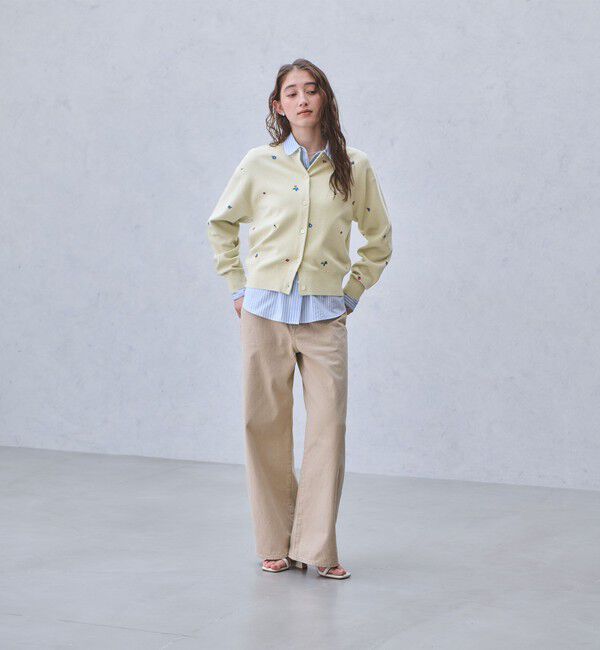 UNITED ARROWS「フラワー エンブロイダリー カーディガン」|カーディガン|