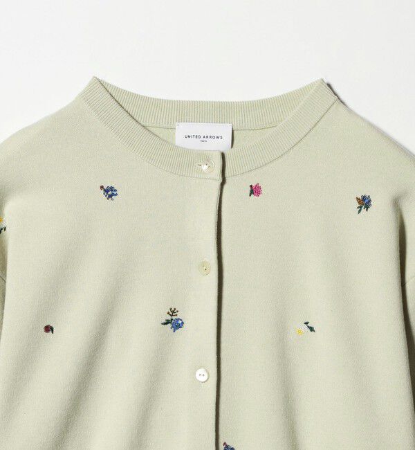 UNITED ARROWS「フラワー エンブロイダリー カーディガン」|カーディガン|