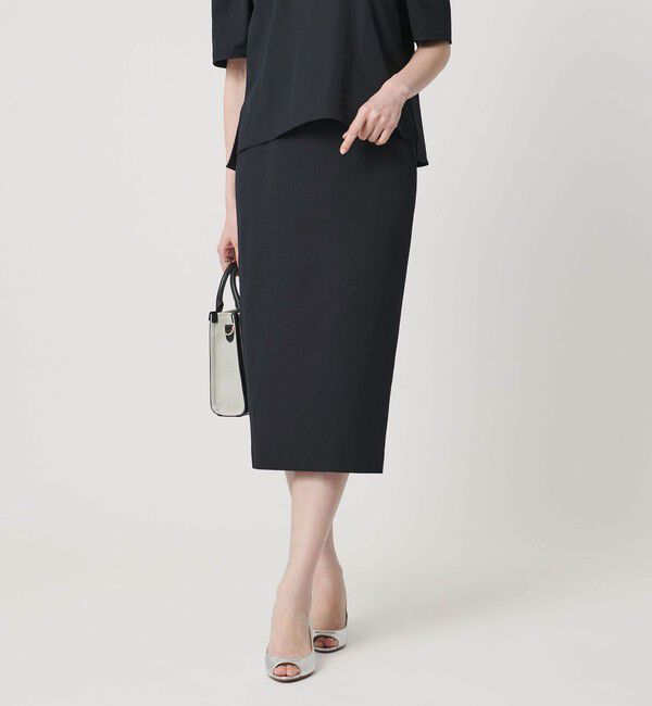 UNITED ARROWS「RIRANCHA ツイル タイトスカート ‐ウォッシャブル‐」|スカート|NAVY