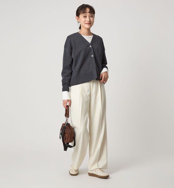 UNITED ARROWS green label relaxing「［size SHORT/TALLあり］キチントボトムス サキソニー ワイド パンツ」|スラックス|