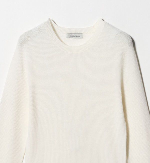 UNITED ARROWS green label relaxing「ウール シアー リブ クルーネック ニット ウォッシャブル」|ニット・セーター|