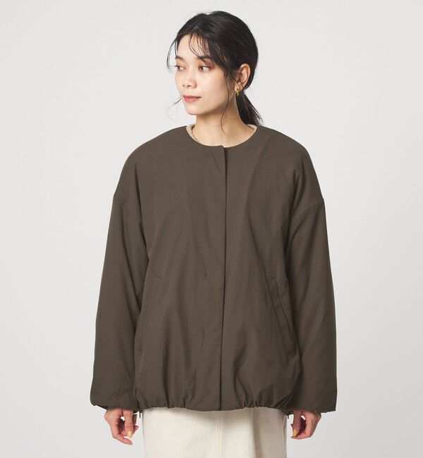 UNITED ARROWS green label relaxing「［size SHORTあり］パフィー ノーカラー ブルゾン 2 撥水 ウォッシャブル」|ブルゾン・スタジャン|