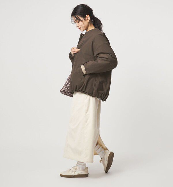 UNITED ARROWS green label relaxing「［size SHORTあり］パフィー ノーカラー ブルゾン 2 撥水 ウォッシャブル」|ブルゾン・スタジャン|