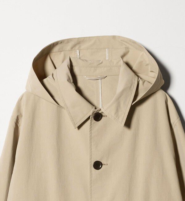 UNITED ARROWS green label relaxing「DICROS ミドル フード ステンカラー コート -撥水-」|ステンカラーコート|