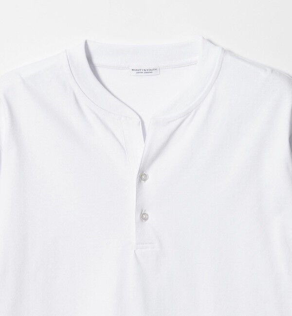 BEAUTY&YOUTH UNITED ARROWS「【WEB限定 WARDROBE SMART】クリア ガスコットン ヘンリーネック カットソー【抗菌・防臭】」|Tシャツ・カットソー|