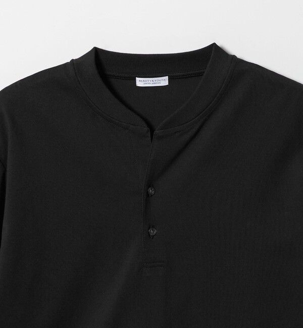 BEAUTY&YOUTH UNITED ARROWS「【WEB限定 WARDROBE SMART】クリア ガスコットン ヘンリーネック カットソー【抗菌・防臭】」|Tシャツ・カットソー|