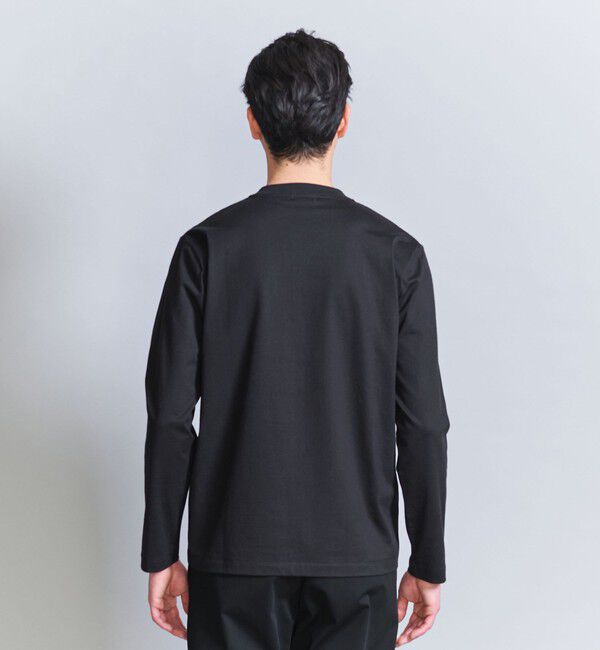 BEAUTY&YOUTH UNITED ARROWS「【WEB限定 WARDROBE SMART】クリア ガスコットン ヘンリーネック カットソー【抗菌・防臭】」|Tシャツ・カットソー|