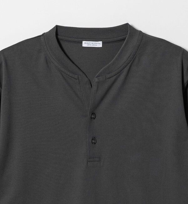 BEAUTY&YOUTH UNITED ARROWS「【WEB限定 WARDROBE SMART】クリア ガスコットン ヘンリーネック カットソー【抗菌・防臭】」|Tシャツ・カットソー|