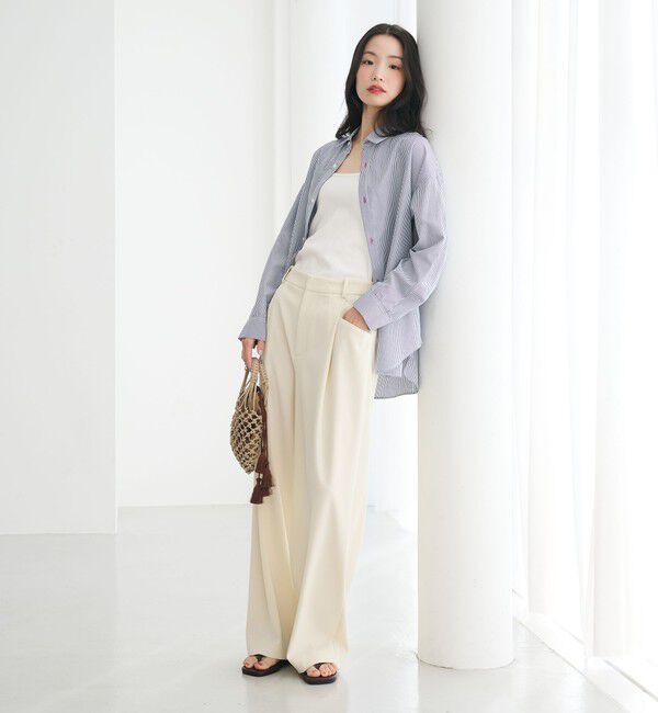 BEAUTY&YOUTH UNITED ARROWS「ポリエステルブレンド ツイルバックゴムパンツ」|スラックス|