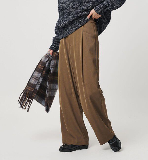 BEAUTY&YOUTH UNITED ARROWS「ポリエステルブレンド ツイルバックゴムパンツ」|スラックス|