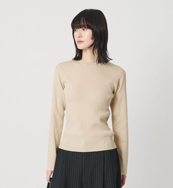 BEAUTY&YOUTH UNITED ARROWS「コットンブレンド リブライン ニットプルオーバー ウォッシャブル」|ニット・セーター|