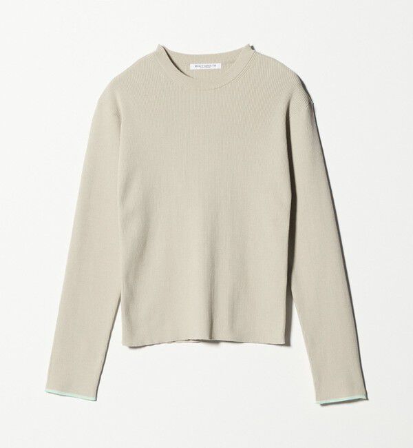 BEAUTY&YOUTH UNITED ARROWS「コットンブレンド リブライン ニットプルオーバー ウォッシャブル」|ニット・セーター|