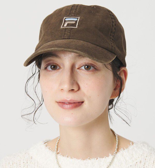 BEAUTY&YOUTH UNITED ARROWS「【別注】＜FILA＞コットン ウォッシュ ロゴ キャップ」|キャップ・キャスケット|