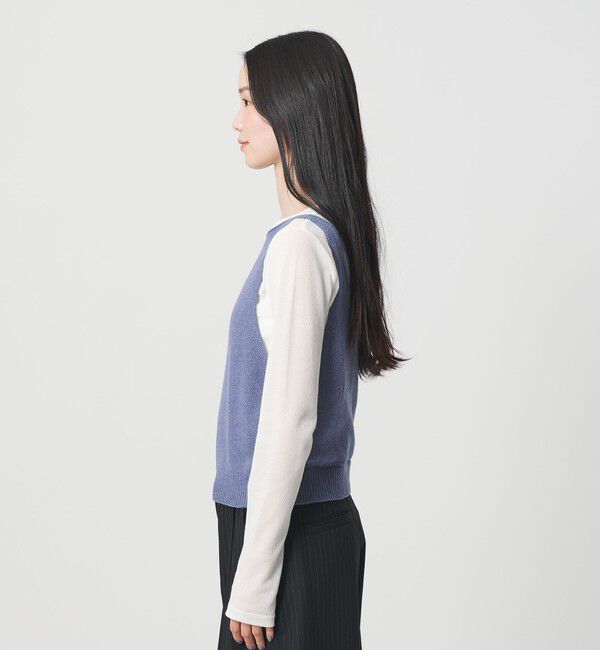 BEAUTY&YOUTH UNITED ARROWS「コットン麻ブレンド カシュクール 2WAYニットベスト  ウォッシャブル」|ベスト・ジレ|