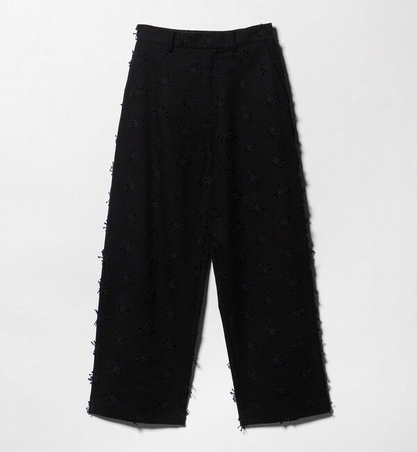 BEAUTY&YOUTH UNITED ARROWS「コットン エンブロイダリー パンツ」|チノ|BLACK