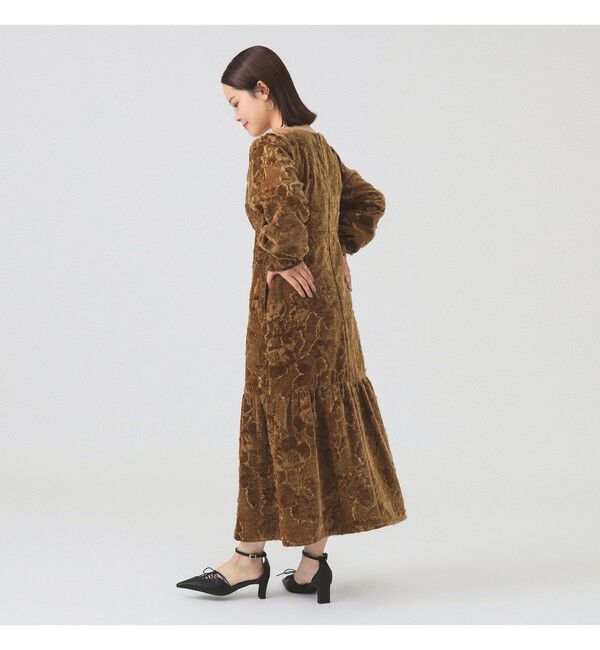 Ray BEAMS 「RBS / ジャカード ベルベット ワンピース」|ワンピース|