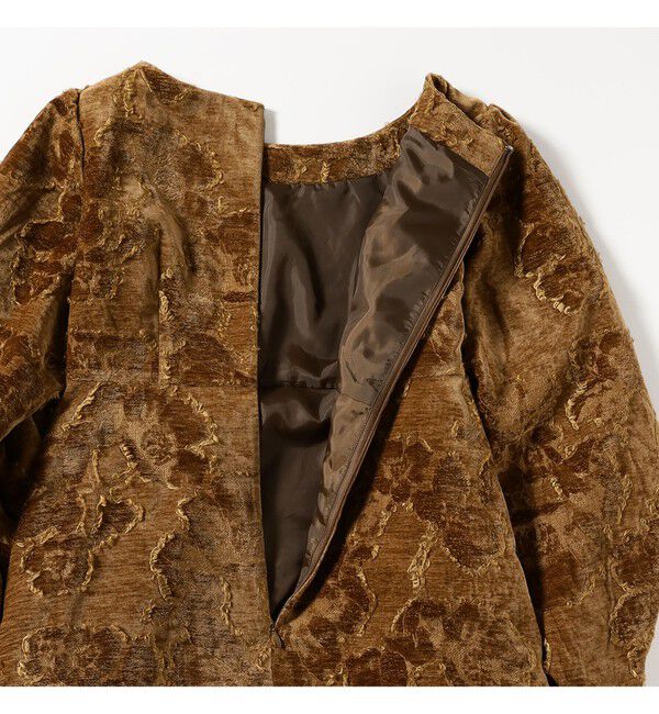 Ray BEAMS 「RBS / ジャカード ベルベット ワンピース」|ワンピース|