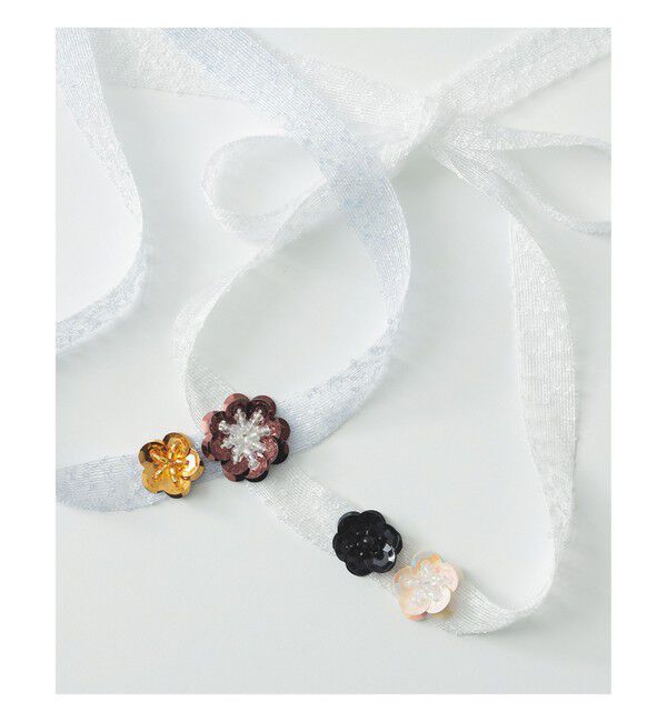 Ray BEAMS 「フラワー リボン ネックレス」|ネックレス|