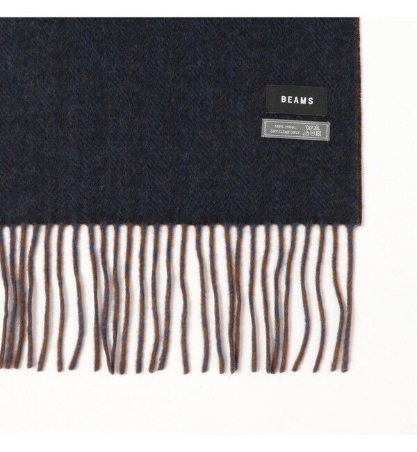 BEAMS「ヘリンボーン リバーシブル マフラー」|マフラー|