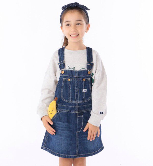 SHIPS KIDS「Lee:デニム オーバーオール スカート(100～120cm)」|スカート|ロイヤルブルー